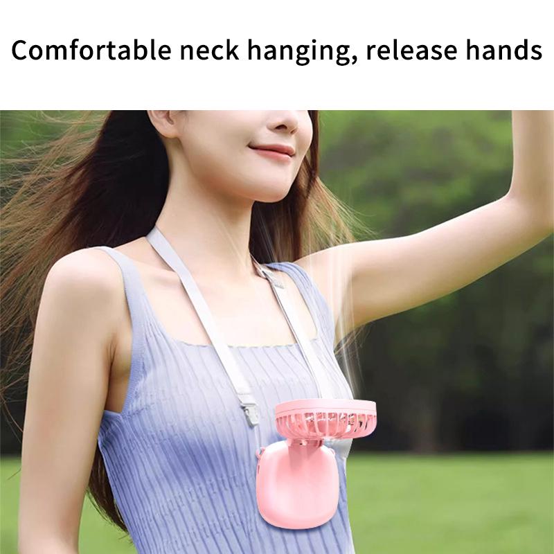 Мини складной подвесной вентилятор на шею складной ручной вентилятор мини складной персональный вентилятор, 3 скорости USB зарядка для путешествий охлаждающий инструмент