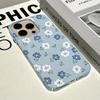 Чехол для телефона с дизайном синих маленьких цветов, подходит для iPhone 17 16 15 14 13 12 11 Pro/Max/Plus, противоударный задний чехол