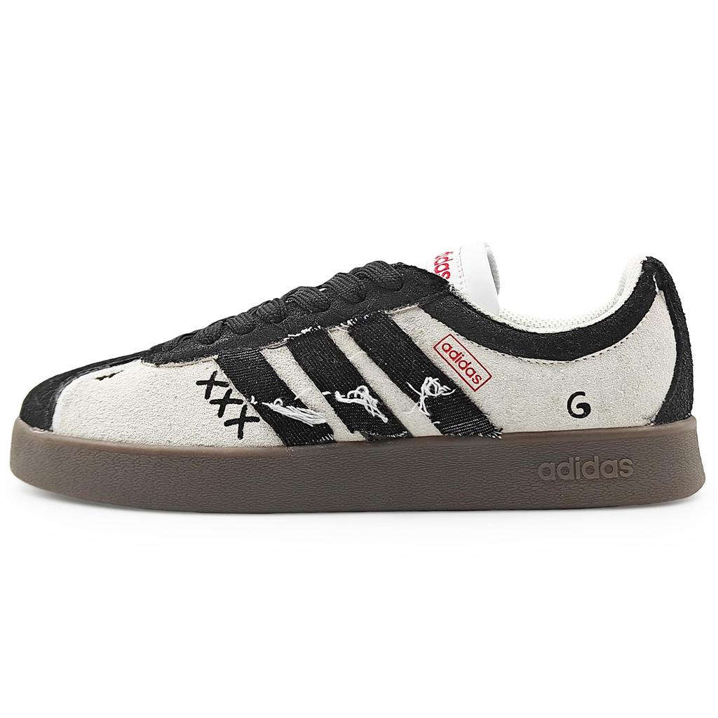 Adidas Neo VL Court 2.0 Lifestyle Cushioning, Wear Resistant Low top Skateboard Shoes Unisex Black Gray HQ1802(Team1284- S)