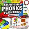 Phonics Flash Cards Learn To Read with 20 Phonic Stages Digraph CVC Blends Long Vowels Phonics Games for Ages Grade Grade Education - - - 4-8,