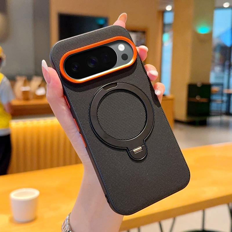 Магнитный чехол для телефона с текстурой и поворотной подставкой 360° для Google Pixel 10 Pro XL 9A 9, защита камеры, удобный захват
