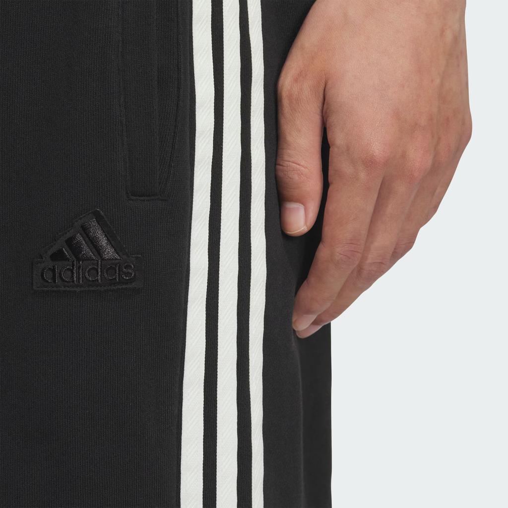 Adidas St 3-Stripes Series Logo Stripe Cuffed Loose Fit Knit Joggers Men Joggers Black JI8653