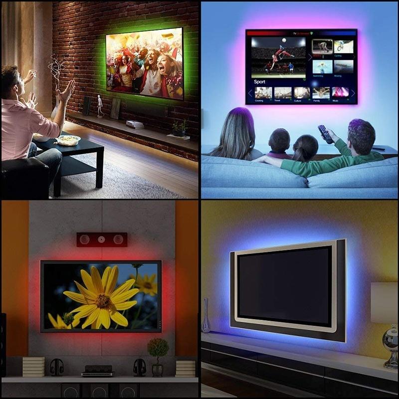 Гибкая светодиодная лента IP20/IP65 RGB, 60 светодиодов/м, SMD 3528 светодиодов, светодиодная лента постоянного тока, светодиодная лента с пультом дистанционного управления