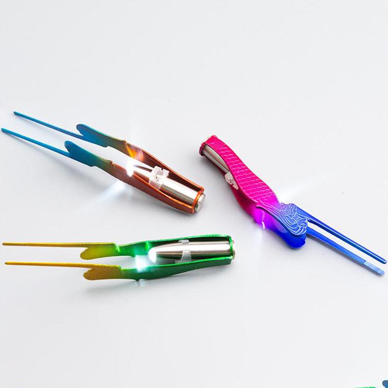 Пинцет для чистки детских ушей Мягкие щипцы для чистки ушей Светодиодная вспышка Кюретка для чистки ушной серы Инструменты для чистки ушей Удаляющая щипцы для собак