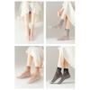 10 Pairs Women Slip-Resistant Cotton Soles Transparent Medium Tube Silk Socks