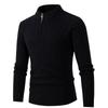 Half Zipper Knitted Sweater Autumn Season Men'S Loose Korean Version Twisted Half Turtleneck Sweater Bottoming Shirt