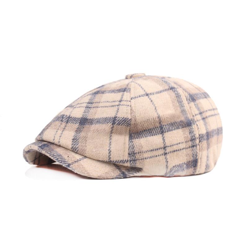 Хлопковая восьмиугольная шляпа Мужская берет Женская осенне-зимняя шляпа Европейская и американская шляпа Восьмиугольная шляпа для людей среднего и пожилого возраста