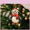 Пингвин Праздник Акриловая Подвеска на Зеркало Заднего Вида Автомобиля Дизайн Елки Декор Транспортное Средство