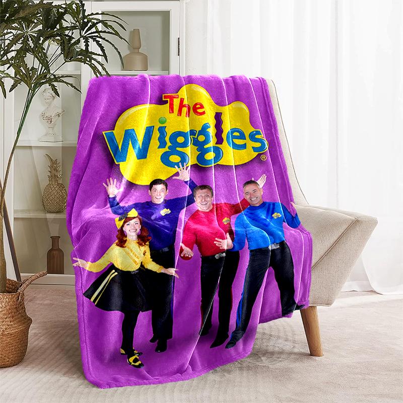 1pc Blanket The Wiggles Print Design, Lightweight Blanket for Sofa, Bed- Soft &Warm, Gift for All Seasons like Christmas, Halloween