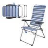 Aktive Beach High Folding Beach Chair - Blue - 5 Positions