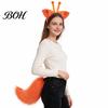 Alien Kitten Costume Props Cat Ears And Tail Set, Cute Headband with Antennae, Plush Adjustable Animal Cosplay Kit for Halloween Party, Comic