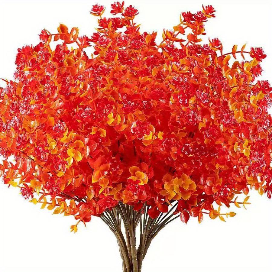 6 шт. Искусственные осенние цветы, устойчивые к УФ-лучам - Идеально подходят для уличного, домашнего и кухонного декора | Идеально подходят для Дня благодарения, Рождества и осенних праздников