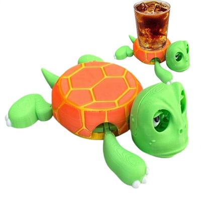 Подставка для чашки Черепаха 3D Печатная Черепаха Подставка для напитков Симпатичные животные Коврик для напитков Украшение стола Аксессуары для домашнего офиса Кафе Ресторан