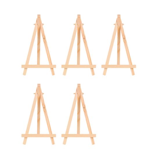5 шт. регулируемые деревянные мольберты многоразового использования, легко красить, безопасный наклон с регулируемым винтом, мольберт из соснового дерева