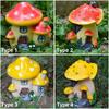 Scenery Making Miniature Mushroom House Fairy Garden Decor Micro Landscape Toadstool Figurines