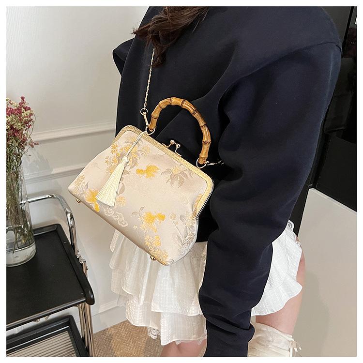 Этнический принт бамбуковая кисточка сто модная многофункциональная сумка - шикарная трансформируемая сумка через плечо с цепочкой