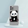 Cute Animal Panda Phone Case for iPhone 16 15 14 13 12 Pro Max Transparent Soft for iPhone 11 Pro Max 7 8 Plus XS XR Shell