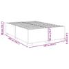 Bed Frame without Mattress Dark Brown 160x200 cm Fabric