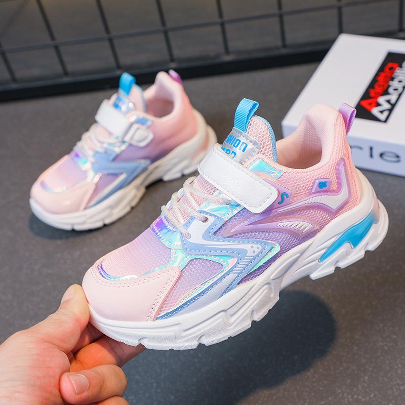 Мальчики бег девочки сезон 2024 чистая 3-6 лет дети трансграничные товары детская спортивная обувь