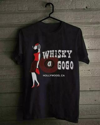 Редкая футболка Whiskey A Go Go 80-х Калифорнийский Рок-н-Ролл Футболка Унисекс