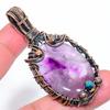 Sage Amethyst Handmade Copper Wire Wrap Jewelry Pendant 2.64" E4c90