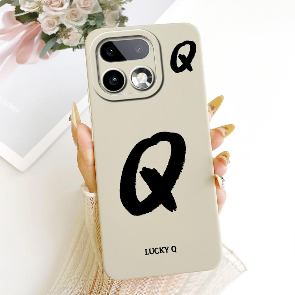 For Realme 16 Pro+ 16Pro 5G Lucky Initial Letter Phone Case For Realme 16 Pro Plus 5G Soft Silicone Shockproof Cases Bumpers