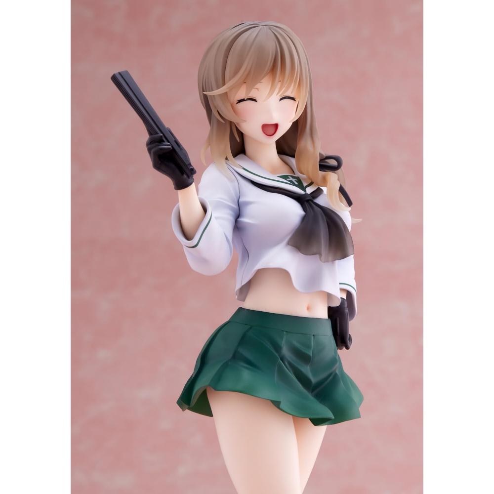 Wave Dream Tech Girls & Panzer Senshado Daisakusen Chiyo Shimada [Oarai Joshi] 17-масштабная готовая фигурка, окрашенная в ПВХ