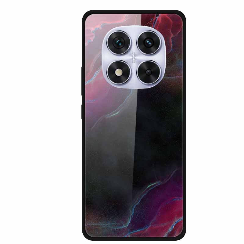 Закаленное Стекло Чехол Для Xiaomi Redmi Note 14 Pro 5G Задняя Крышка ПК Жесткий Ударопрочный Чехлы Пиво Мраморная Текстура Крутой Модный Funda