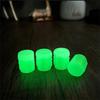 Luminous Valve Caps Fluorescent Red Night Glowing Car Motorcycle Bicycle Wheel Styling Tyre Hub Universal Cap Decor 20Pcs Valve Stems 1