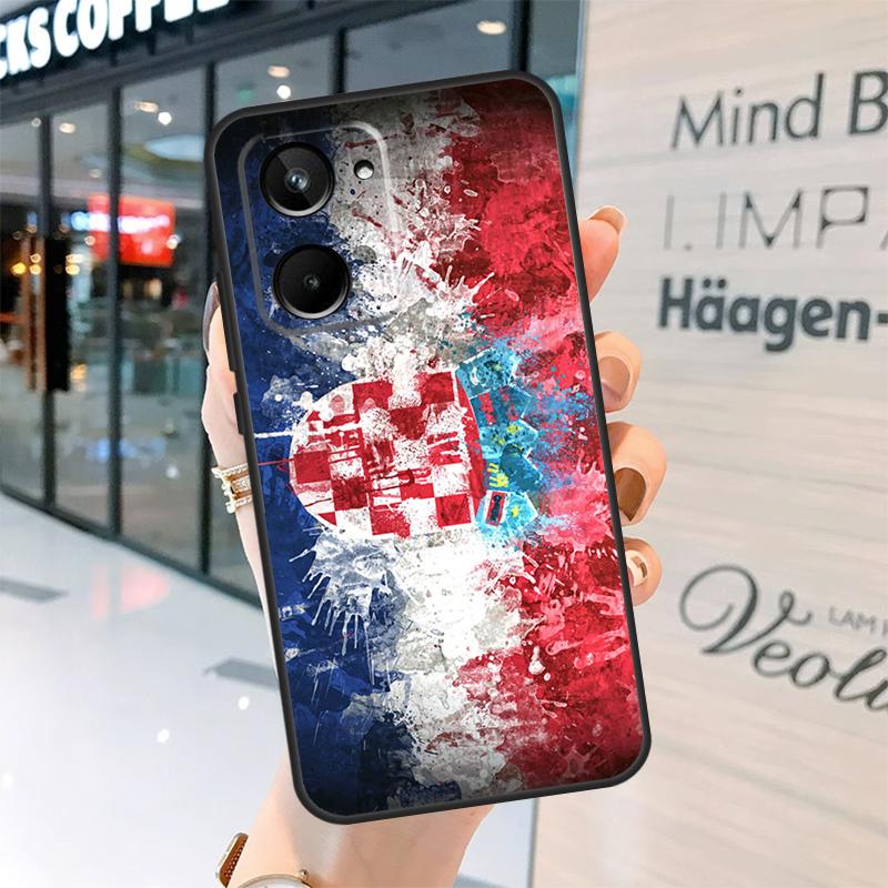 Croatia Flag Case For Realme 15 Pro 12 11 13 14 Pro Plus GT6 GT7 C55 C51 C53 C25 C63 C61 C65 C67 C71 C75