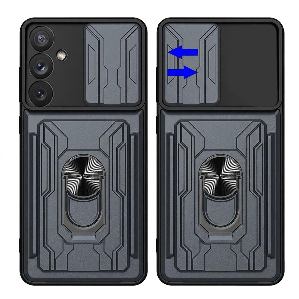 Samsung Galaxy A37 5G Case with Stand and Camera Cover, Gray