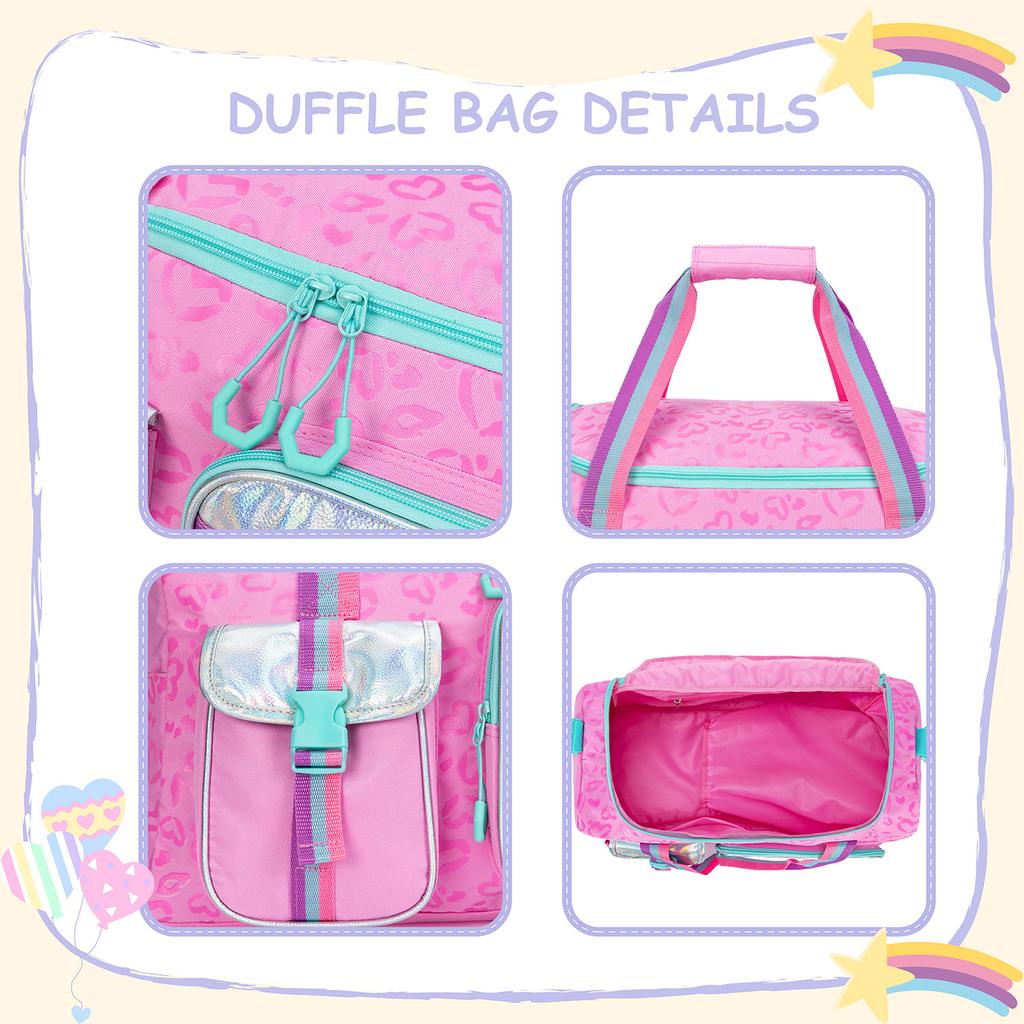 Kids Duffle Bag Girls Women Travel Bag Gifts Overnight Bag for Girls Women Tote Sleepover Bags for Girl Gym Dance Bags with Shoe