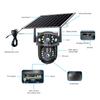 Солнечная камера безопасности с двойным объективом, уличный монитор 4G/WiFi с ночным видением, перезаряжаемая система видеонаблюдения PIR HD