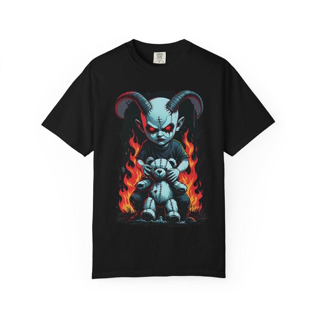 Demon Child Graphic T-Shirt, Unisex Tee for Halloween, Alternative Fashion, Horror Lovers Gift, Edgy Streetwear