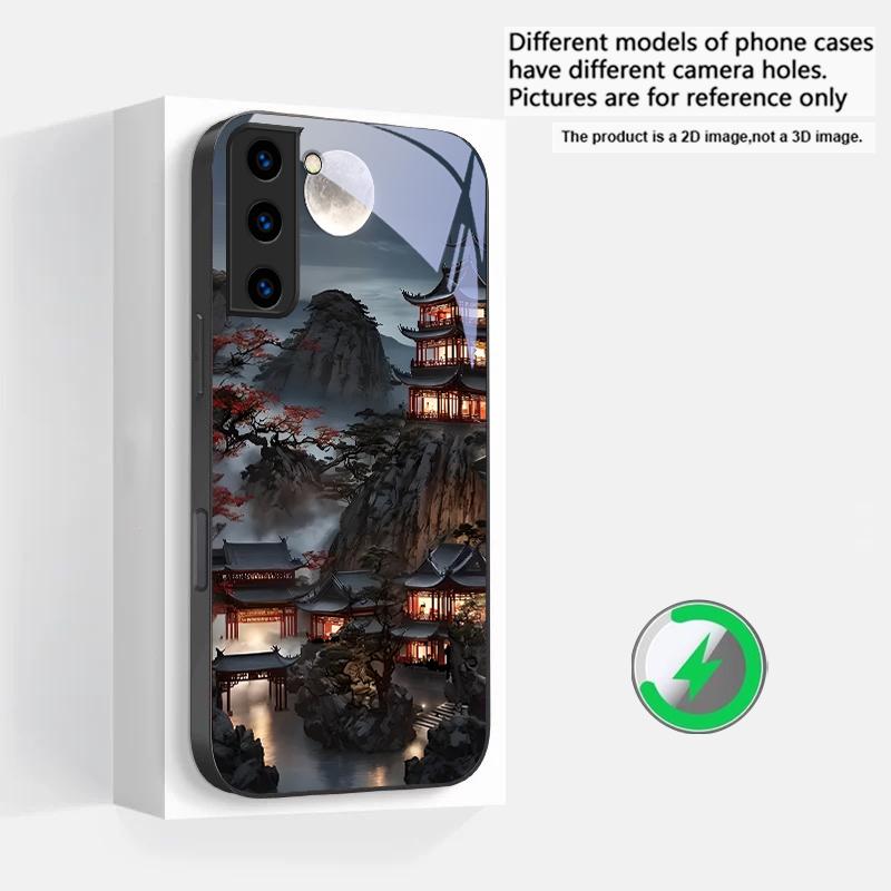 Лунная тропа фей Подходит для Samsung Galaxy S25 Ultra S20 FE S21 S22+ S23 Plus S24 S26 Edge магнитное стекло Чехол для телефона