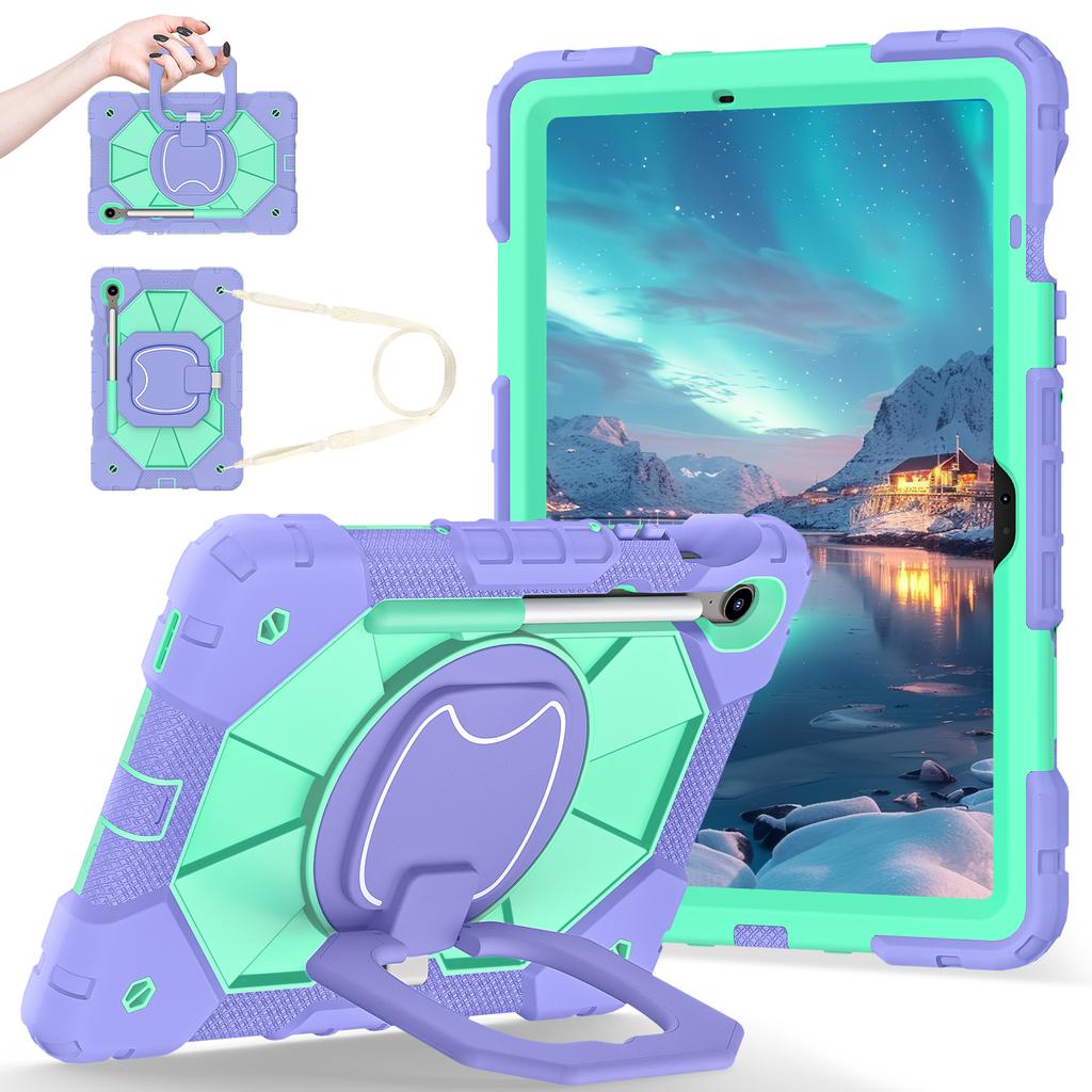 Поворотный Чехол-Подставка Универсальный для Galaxy Tab S10 Lite S9 FE SM-400 X406 X520 X526B X510 X516B X710 X716B Прочный Чехол с Ручкой