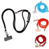 150cm Universal Adjustable Phone Lanyard Strap With Metal Card Gasket Mobile Phone Hanging Rope Neck Straps Anti-lost Lanyards