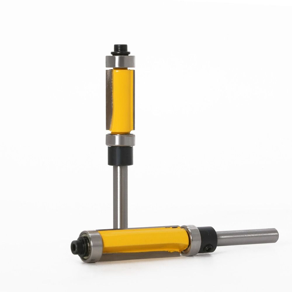 Фреза с хвостовиком 6 мм/6,35 мм с верхним и нижним подшипником, обрезной резак, деревообрабатывающие инструменты