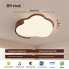 Pre-Owned Wabi-Sabi Cloud Cream Ceiling Light, Retro Walnut Finish for Living Room or Bedroom