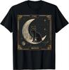 Tarot Card The Crescent Moon Black Cat Gothic Trendy Women Unisex T-Shirt Y2k Top Shirt