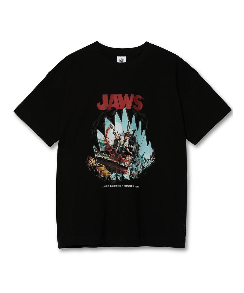 DOMINANT Unisex Jaws Oversized Printed Short Sleeve T-Shirt_Black
