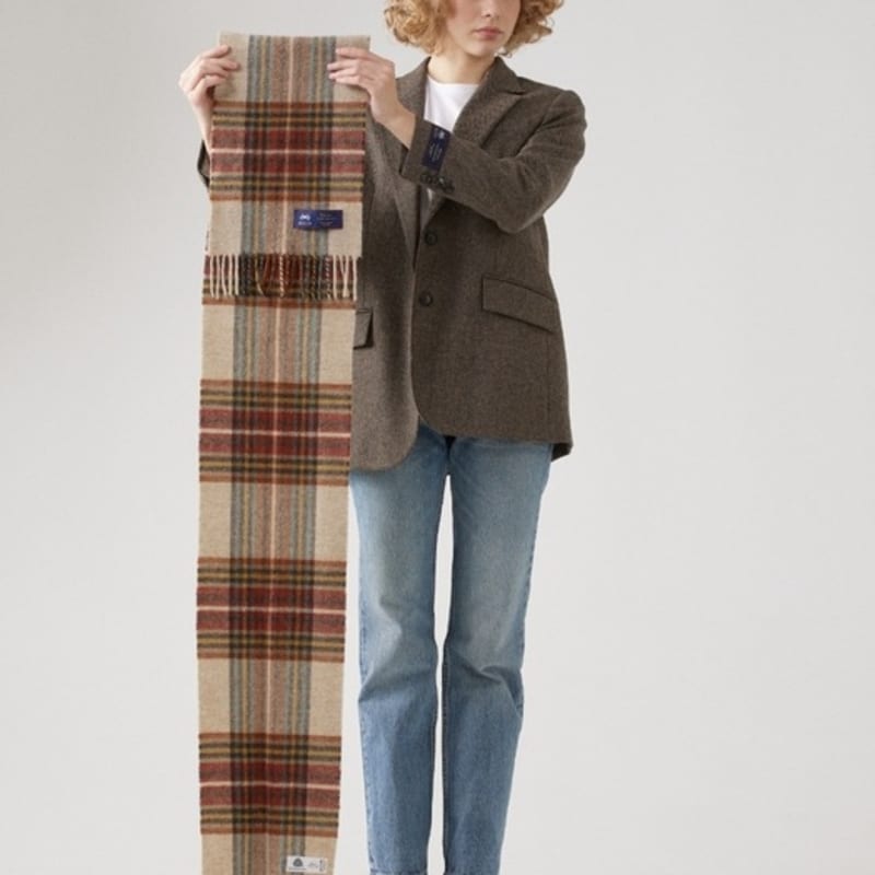 ABRAHAM MOON Шарф из мериносовой шерсти 25 см - Овсяно-рыжий