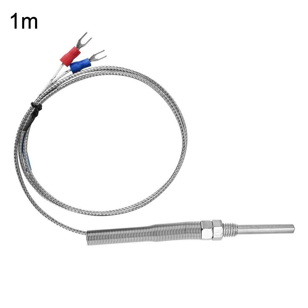Промышленный датчик температуры термопары типа К с зондом 30 мм и резьбой М8, нержавеющая сталь, различные длины кабеля