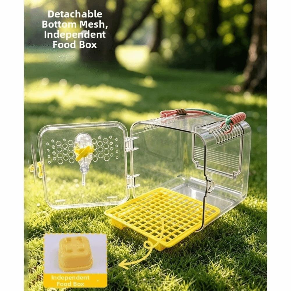 Lightweight Parrot Takeaway Cage Transparent Bird Travel Cage Hand-carry Bird Carrier Short Trips