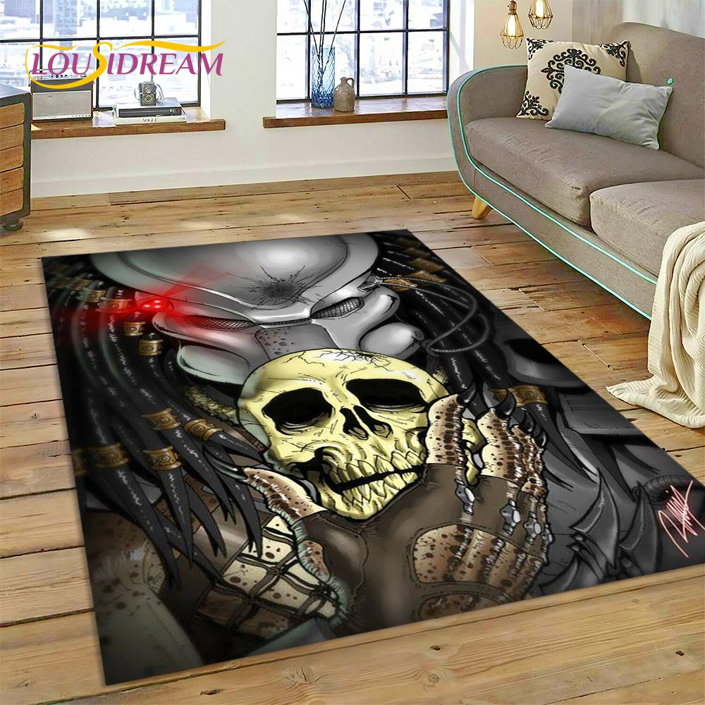 AVP Чужой против. Ковер Predator Game 3D для дома, гостиной, спальни, дивана, прихожей, декора, детский коврик, нескользящий коврик для пола, подарок