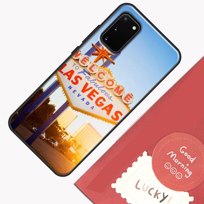 Las Vegas Sign LIGHTS Nevada Rome Phone Case For Samsung Galaxy S26 S25 S24 S20 S21 S22 S23 Ultra S10 Plus S25 FE Cover Shell