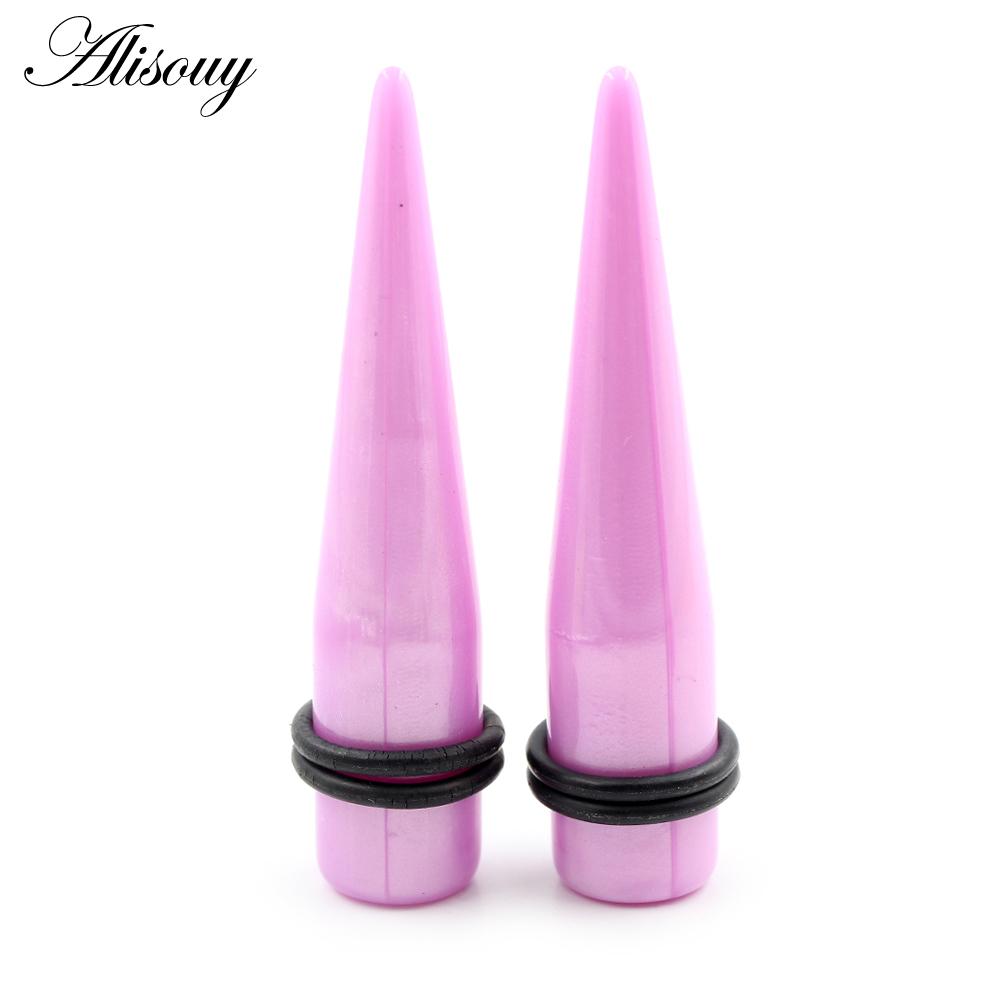 Alisouy 2 шт. жемчужный цвет акриловый конус ушной конус туннельный заглушка расширитель плоти растяжитель серьги калибры пирсинг украшения для тела