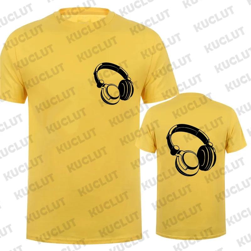 2024 New Headphones Print Casual Short-Sleeved Men's T-Shirt Music DJ Graphic Tee Gift Tshirt Funny Tee Shirt Vintage Streetwear