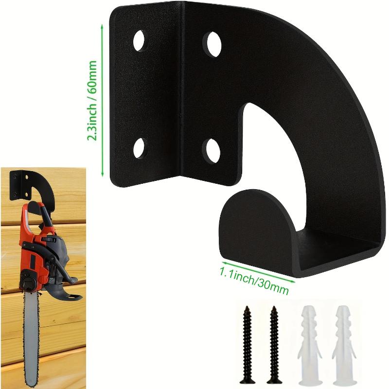 Heavy Duty Chainsaw Wall Mount Metal Holder - Steel Electric Tool Hook Bracket for Garden Chainsaw Storage Rack