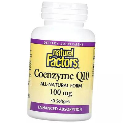 Коэнзим Q10, Coenzyme Q10 100, Natural Factors (70406001)